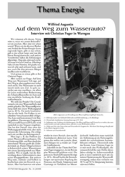 Auf dem Weg zum Wasserauto? Interview mit Christian Fuger in Warngau