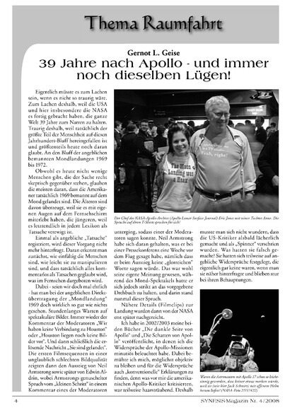 39 Jahre nach Apollo – und immer noch dieselben Lügen!