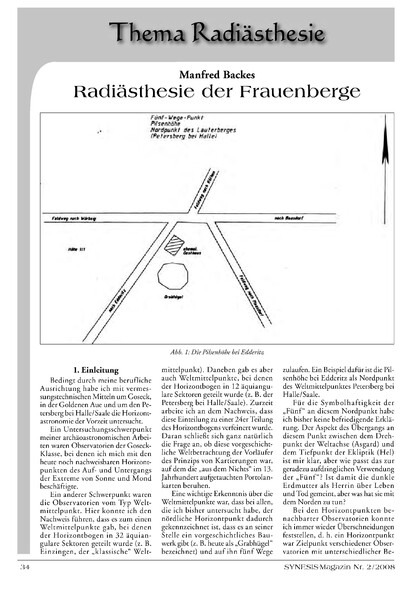 Radiästhesie der Frauenberge