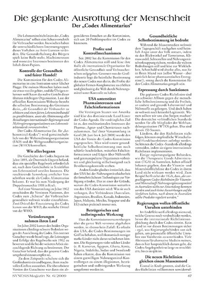 Die geplante Ausrottung der Menschheit – Der „Codex Alimentarius“