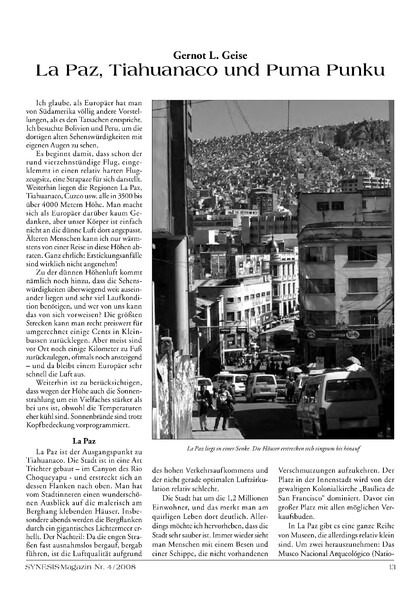 La Paz, Tiahuanaco und Puma Punku