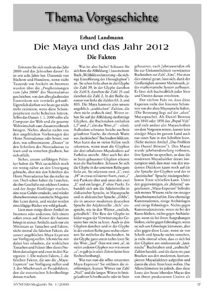 Die Maya und das Jahr 2012 – Die Fakten
