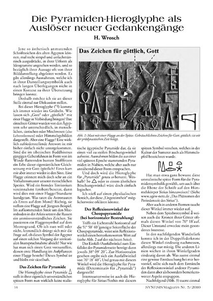 Die Pyramiden-Hieroglyphe als Auslöser neuer Gedankengänge