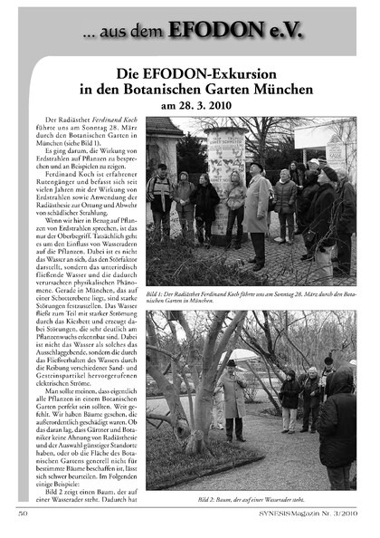 Die EFODON-Exkursion in den Botanischen Garten München