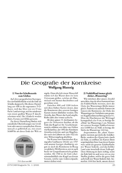 Die Geografie der Kornkreise