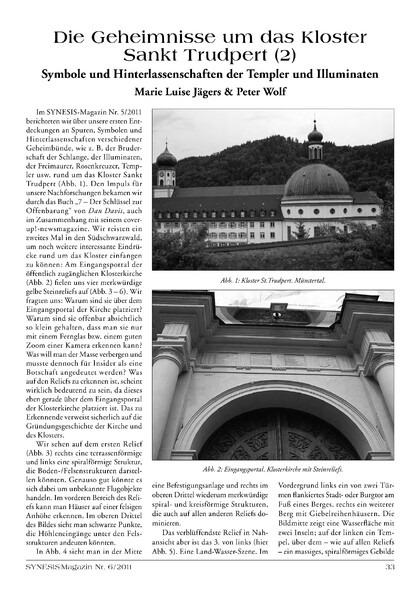 Die Geheimnisse um das Kloster Sankt Trudpert – Symbole und Hinterlassenschaften der Templer und Illuminaten (2)