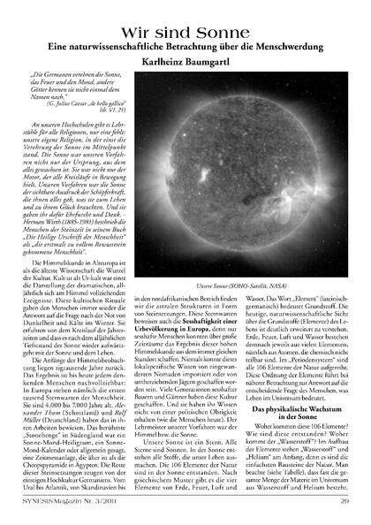 Wir sind Sonne – Eine naturwissenschaftliche Betrachtung über die Menschwerdung