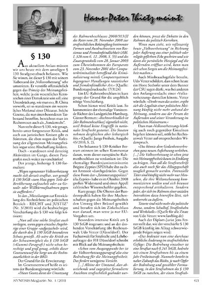 H.-P. Thietz meint … zu § 130