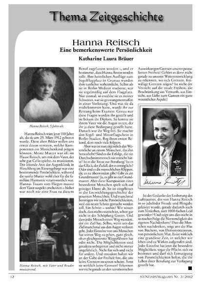 Hanna Reitsch – Eine bemerkenswerte Persönlichkeit