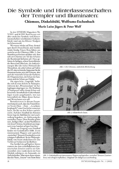 Die Symbole und Hinterlassenschaften der Templer und Illuminaten – Chiemsee, Dinkelsbühl, Wolframs-Eschenbach