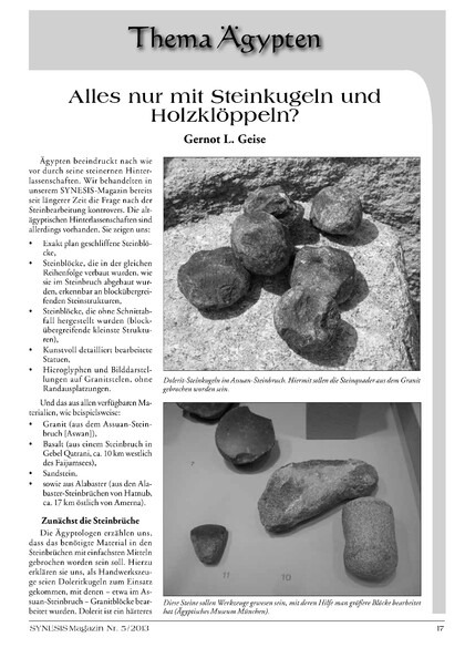 Alles nur mit Steinkugeln und Holzklöppeln?