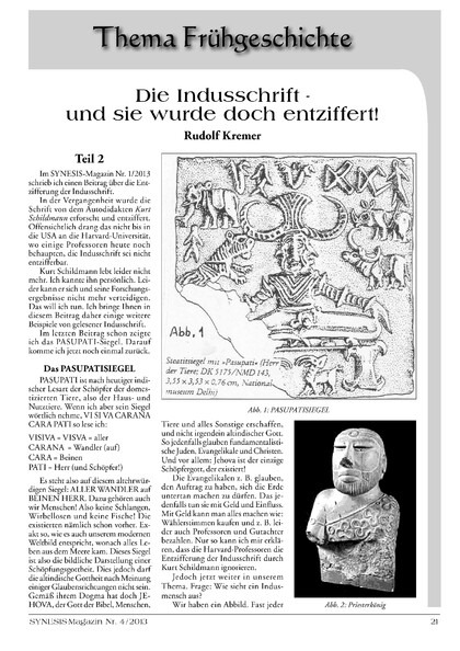 Die Indusschrift – und sie wurde doch entziffert! (Teil 2)