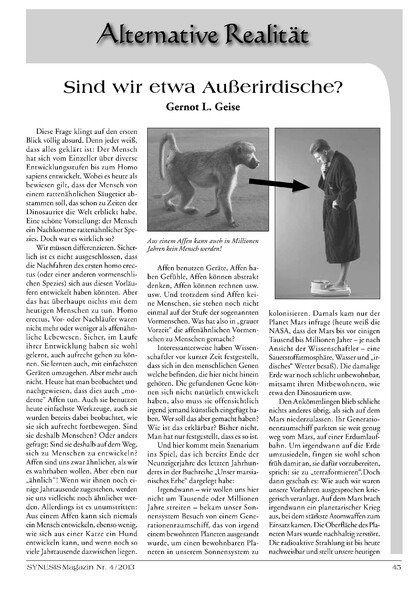 Sind wir etwa Außerirdische?