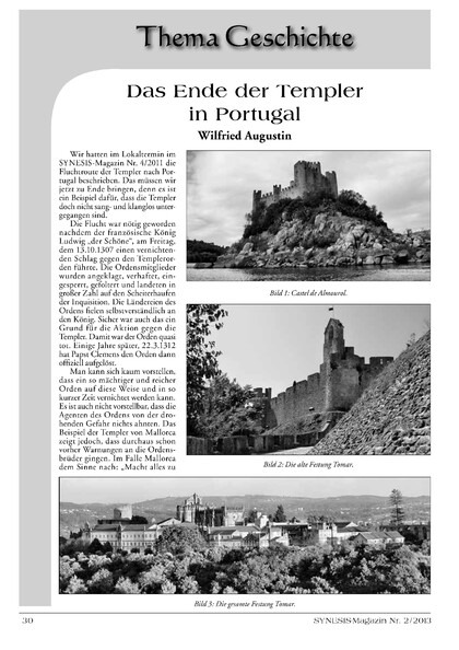 Das Ende der Templer in Portugal