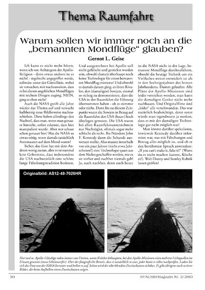 Warum sollen wir immer noch an die „bemannten Mondflüge“ glauben?
