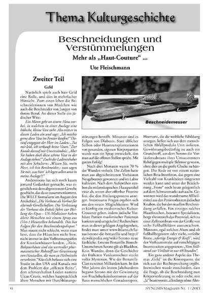 Beschneidungen und Verstümmelungen – Mehr als „Haut Courture“… (Teil 2)