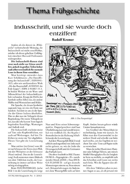 Indusschrift – und sie wurde doch entziffert! (Teil 1)