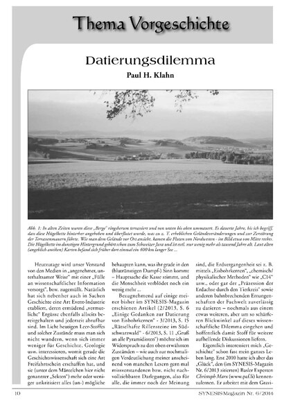 Datierungsdilemma (Paul H. Klahn)