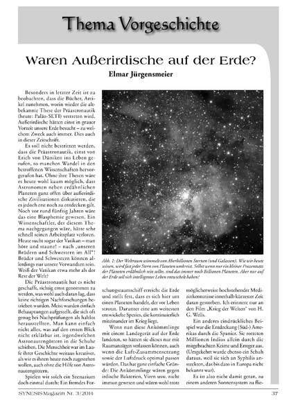 Waren Außerirdische auf der Erde? (Elmar Jürgensmeier)