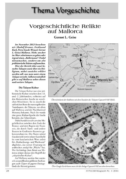 Vorgeschichtliche Relikte auf Mallorca (Gernot L. Geise)