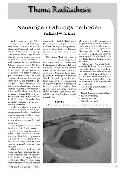 Neuartige Grabungsmethoden (Ferdinand W. O. Koch)