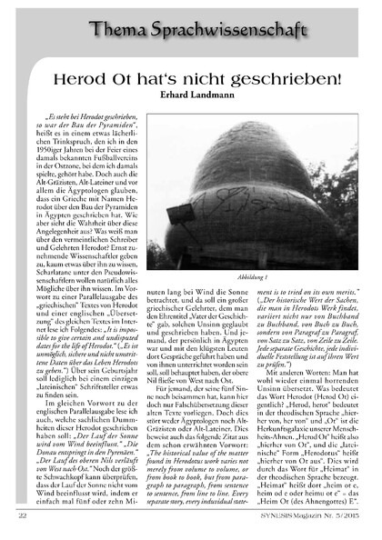 Herod Od hat‘s nicht geschrieben (Erhard Landmann)