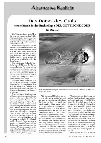 Das Rätsel des Grals entschlüsselt in der Buchtrilogie DER GÖTTLICHE CODE (Ina Denison)