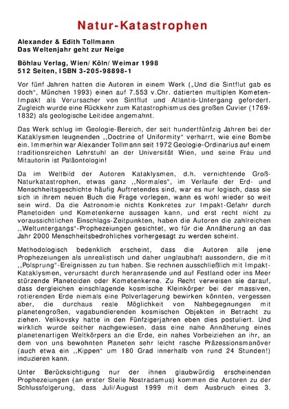„Das Weltenjahr geht zur Neige“ von Alexander & Edith Tollmann