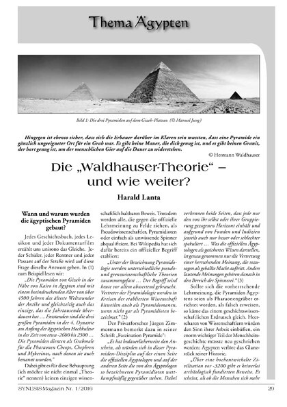 Die „Waldhauser-Theorie“ und wie weiter?