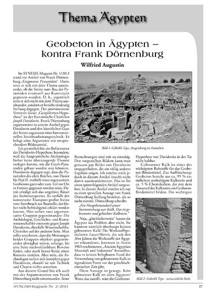 Geobeton in Ägypten – kontra Frank Dörnenburg