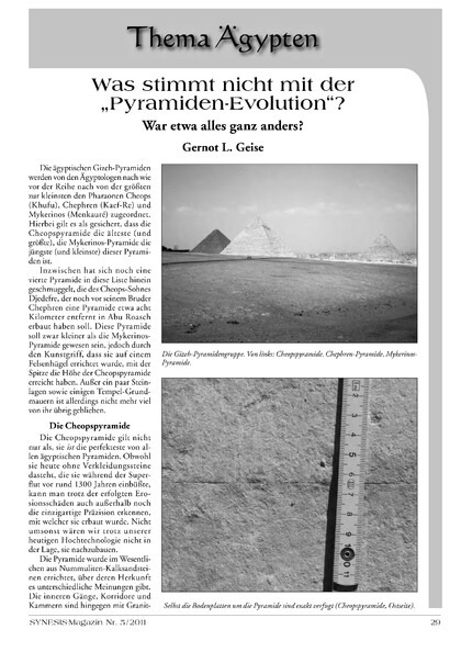 Was stimmt nicht mit der „Pyramiden-Evolution“? War etwa alles ganz anders?