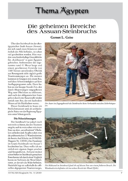 Die geheimen Bereiche des Assuan-Steinbruchs