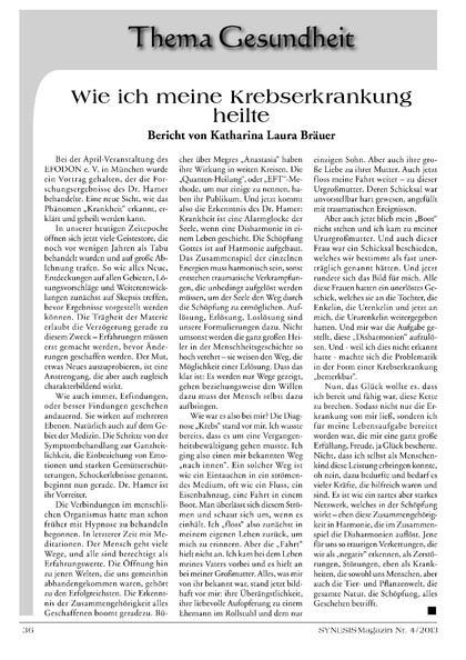 Wie ich meine Krebserkrankung heilte