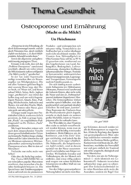 Osteoporose und Ernährung