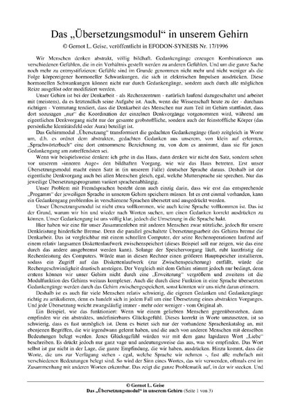 Das „Übersetzungsmodul“ in unserem Gehirn