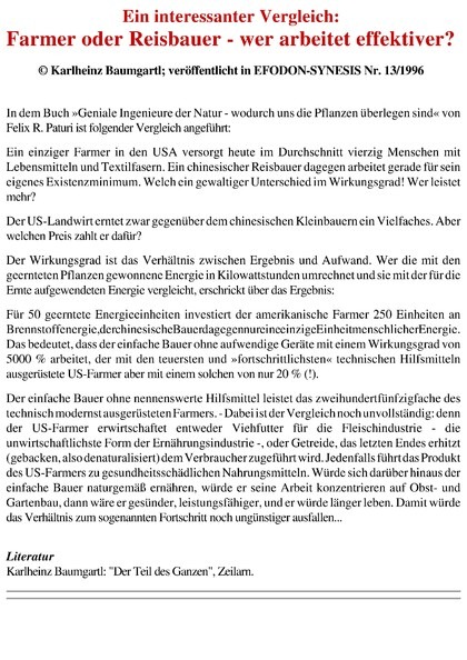 Farmer oder Reisbauer – wer arbeitet effektiver?