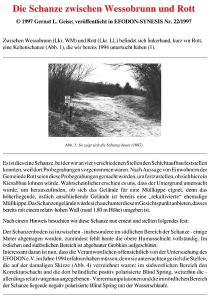Die Schanze zwischen Wessobrunn und Rott