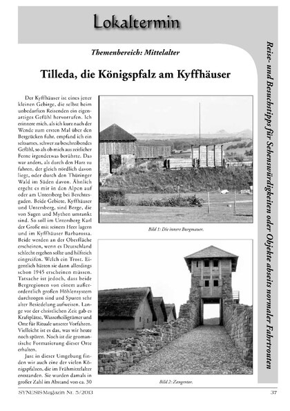 Tilleda, die Königspfalz am Kyffhäuser