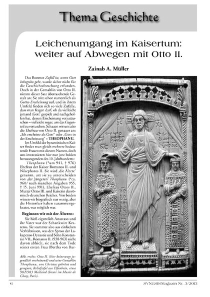 Leichenumgang im Kaisertum: Weiter auf Abwegen mit Otto II. und Theophanu
