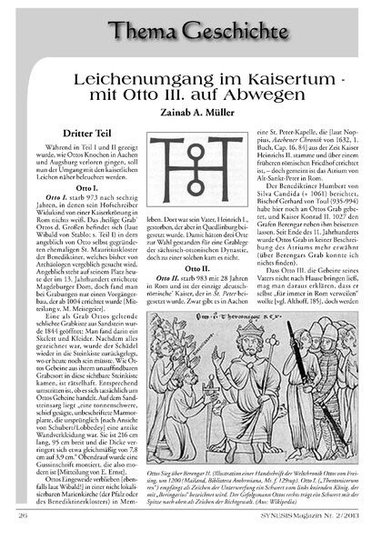 Leichenumgang im Kaisertum mit Otto III. auf Abwegen (Teil 3)