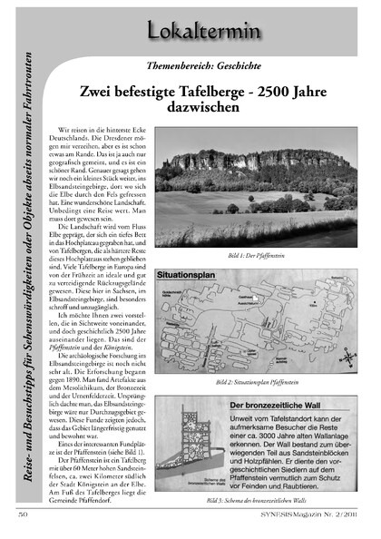 Zwei befestigte Tafelberge – 2500 Jahre dazwischen