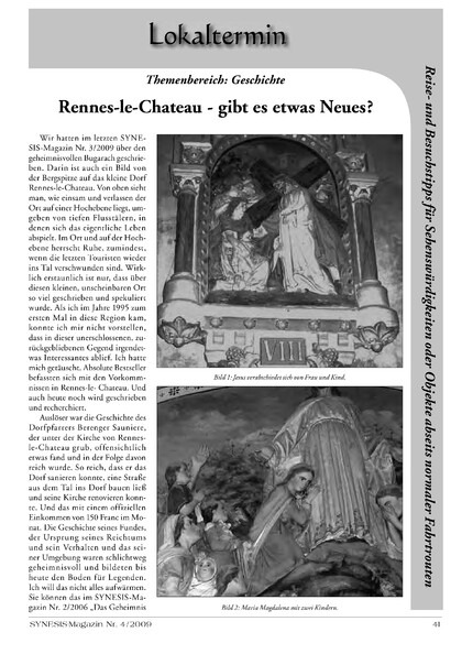 Rennes-le-Chateau – gibt es etwas Neues?