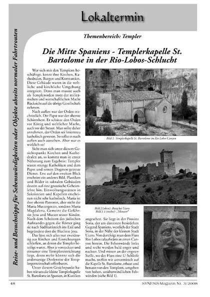 Die Mitte Spaniens – Templerkapelle St. Bartolome in der Rio-Lobos-Schlucht