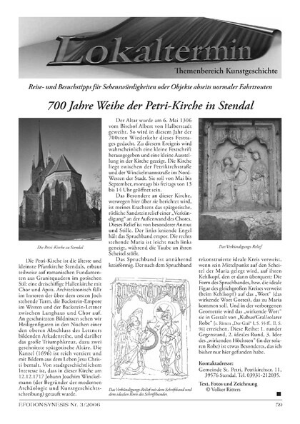 700 Jahre Weihe der Petri-Kirche in Stendal
