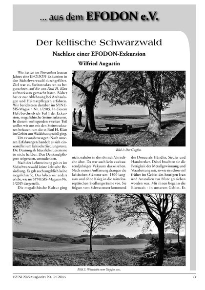 Der keltische Schwarzwald Nachlese einer EFODON-Exkursion
