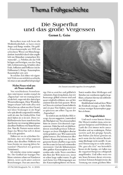 Die Superflut und das große Vergessen