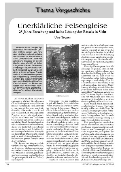 Unerklärliche Felsengleise – 25 Jahre Forschung und keine Lösung des Rätsels in Sicht