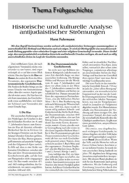 Historische und kulturelle Analyse antijudaistischer Strömungen