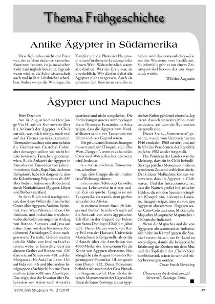 Ägypter und Mapuches (Übersetzung) (2015)