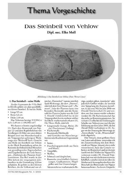 Das Steinbeil von Vehlow